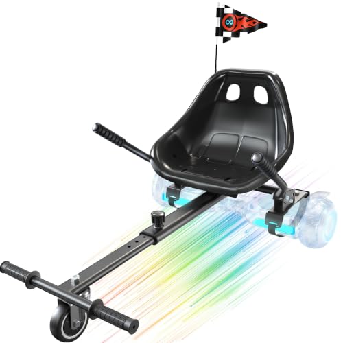 Awwscooter Hoverboard Seat Attachment for Go-Kart - Classic Black