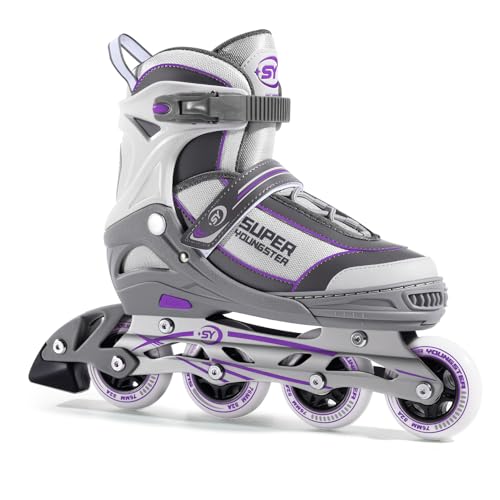 Super Youngster Women's Adjustable Inline Skates Purple Large (Women 5-8)