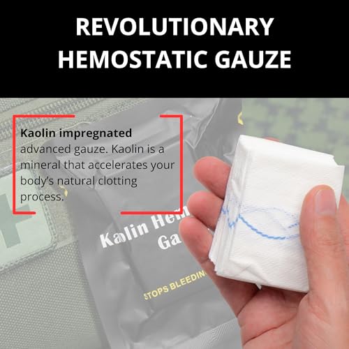 Hemostatic Gauze for Blood Clotting & Wound Packing - 1 Pack - Emergency First Aid