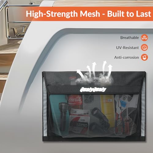 Large Boat Storage Bag with Full-Enclosure Lid - 18x12 Inch Marine Organizer