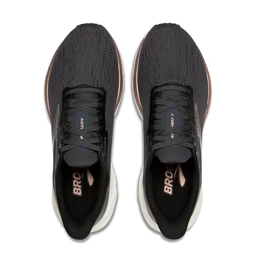 Brooks Women's Anthem 7 Neutral Running Shoes - Black/Grey/Rose Gold, Size 6