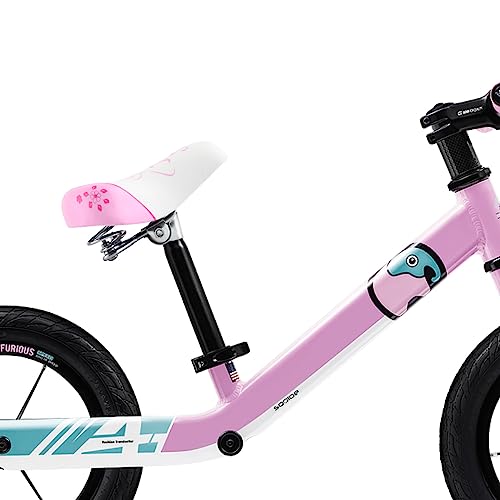 Kids Bike Seat for Girls Bicycle - Pink, Waterproof, Easy Install for 12-20 Inch Mountain Bikes