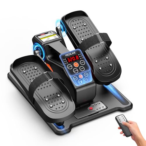 Under Desk Elliptical Machine Black Portable Low-Impact Exercise Equipment