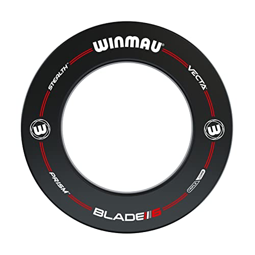 Winmau Pro-Line Dartboard Surround - Black, Fits All Bristle Dartboards, Wall Protection