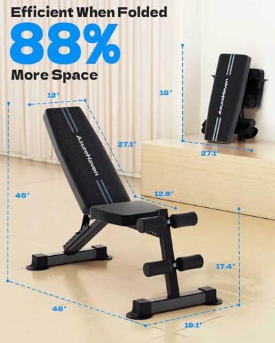 Adjustable Foldable Workout Bench for Full Body Home Gym - 660LBS Capacity