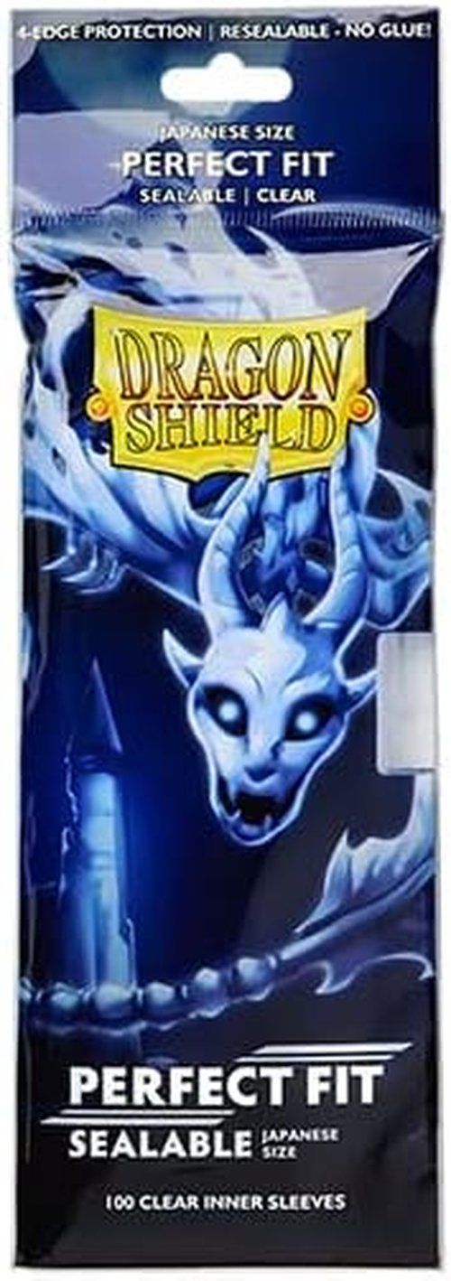 Dragon Shield Japanese Card Sleeves - Perfect Fit Sealable Clear 100CT | Smooth & Tough for MTG, Pokémon & Yu-Gi-Oh