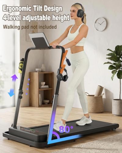 Adjustable Foldable Walking Pad Handle Bar for Treadmill - Black / Large