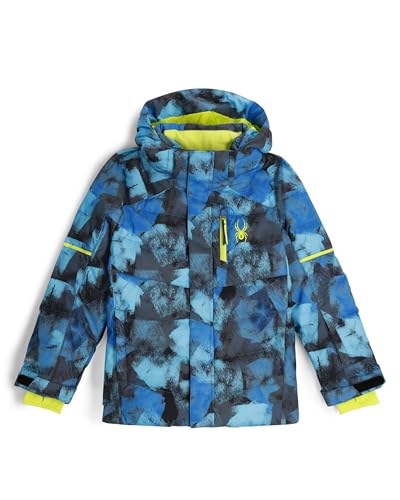 Spyder Boys' Impulse Cobalt Camo Synthetic Down Jacket - Youth Ski & Snowboard Outerwear