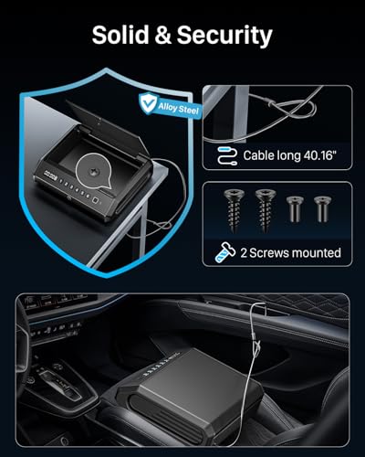 Biometric Gun Safe 270 Cubic Inches - Large Capacity Handgun Lock Box with Fingerprint & Silent Mode