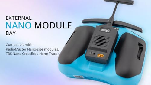 Opus RadioMaster Pocket Crush ELRS Portable Remote Controller Blue with Hall Gimbal & EdgeTX