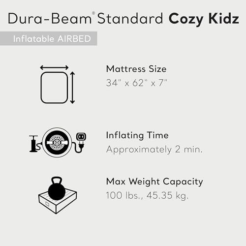 Kids Inflatable Airbed Pack of 6 - Cozy Fiber-Tech Sleeping Mats with Carry Bag