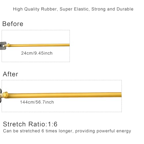 Yellow Slingshot Replacement Bands - Heavy Duty Rubber Tubing for Hunting & Outdoors