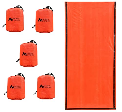 Sierra Madre Emergency Waterproof Thermal Bivy Sack - Pack of 5