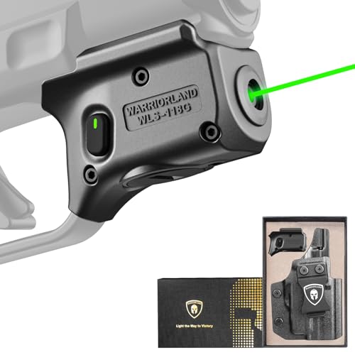 WARRIORLAND Green Laser Sight for Springfield Hellcat with IWB Holster, Power Indicator