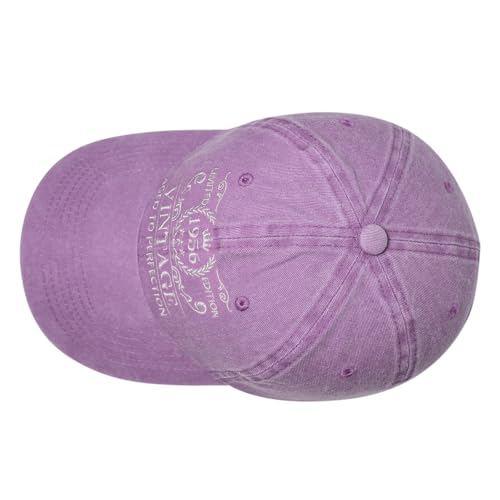 70th Birthday Hat for Men Women - Happy 70th Decorations 1956 - Purple / A
