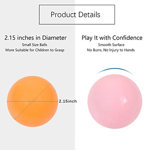 A-White 2.15 Inch Plastic Ball Pit Balls for Toddlers - Pack of 500