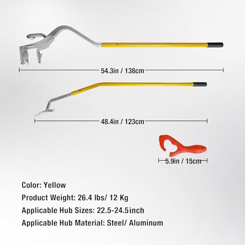 Yellow Jacket Nylon Tire Mount Demount Tool Set 22.5-24.5 Inch with Bead Keeper