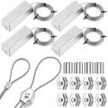Marine Zinc Anode Kit for Boat and Pool Protection - 4 Pack, 2.2 lb Sacrificial Anodes with Stainless Steel Cables & Fittings