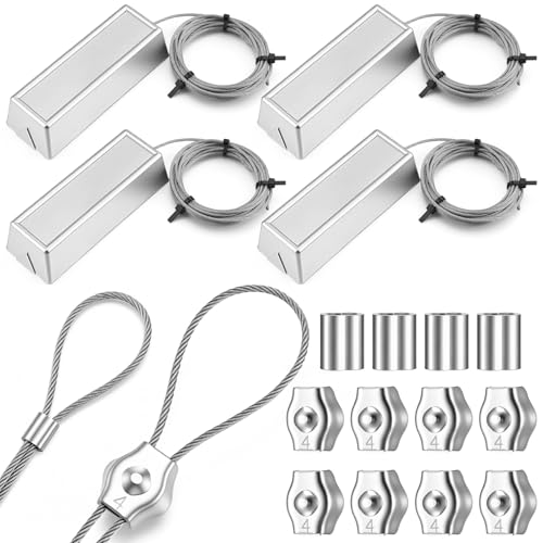 Marine Zinc Anode Kit for Boat and Pool Protection - 4 Pack, 2.2 lb Sacrificial Anodes with Stainless Steel Cables & Fittings