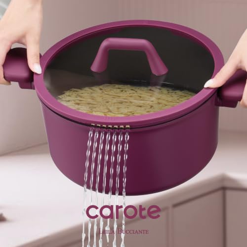 Purple 31-Piece Nonstick Cookware Set with Titanium Coating & Lids