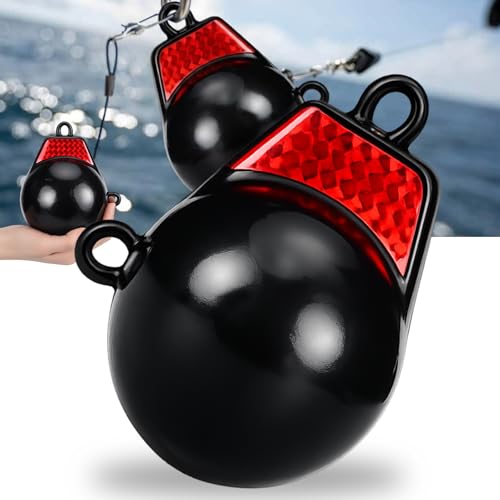 Hollowfly 10 lb Coated Downrigger Ball Weight with Internal Keel - Durable Marine Fishing Gear