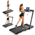 3-in-1 Under Desk Treadmill with Incline and Remote Control - Foldable Compact Walking Pad for Home and Office - Removable Tray Variation