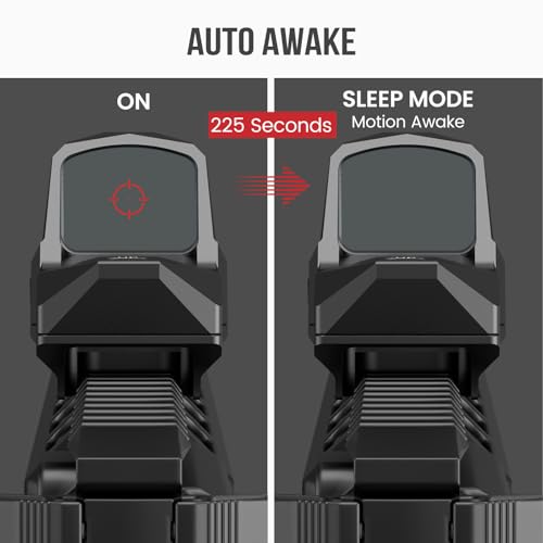 VOTATU RMD502-ER Red Dot Sight 2 MOA Dot & 68 MOA Circle Shake Awake 1x30mm Scope