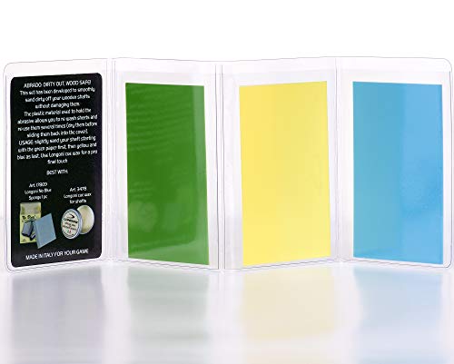 Ultra Fine Sanding Sheets for Billiard Cue Shafts - 3 Grades, Reusable, Made in Italy