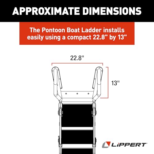 Marine-Grade Pontoon Ladder with Slip-Resistant Steps & Stainless Steel Handrails