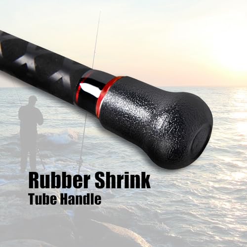 Fiblink 10' Surf Casting Baitcasting Fishing Rod - 2-Piece Carbon Fiber Travel