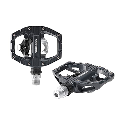 Dual-Sided Bike Pedal with SPD and Flat Platform for Indoor Cycling & Urban Riding