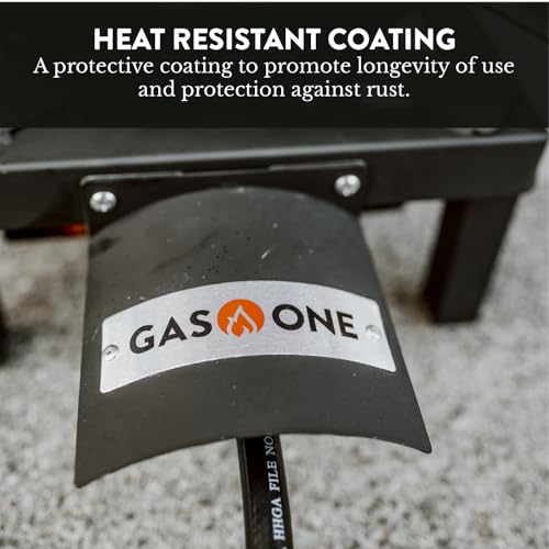 GasOne High Pressure Single Propane Burner Black - Outdoor Camping & Cooking