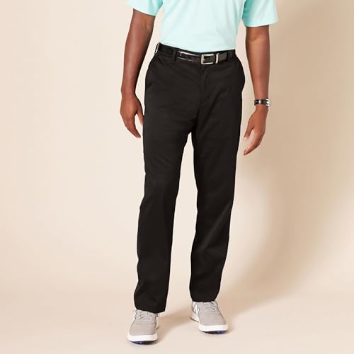 Men's Straight-Fit Golf Pants with All-Day Stretch - Black, 38W x 30L