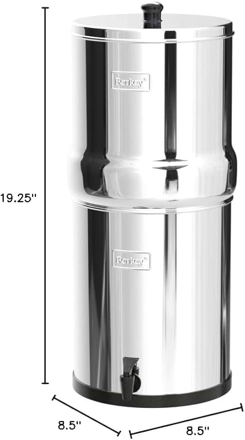 Big Berkey 2.25 Gallon Gravity Water Filter System with Water View Spigot