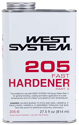 West System 205-B Fast Epoxy Hardener 27.5 oz for Marine & Wood Bonding