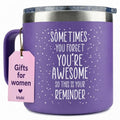 Purple 14oz Coffee Mug Tumbler - Birthday Gift for Women, Mom, Her, Friendship