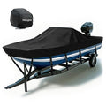Nilight 16'-18.5' Heavy Duty Boat Cover with Adjustable Straps, Waterproof UV-Resistant
