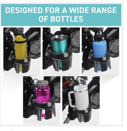 Golf Push Cart Cup Holder - Universal Large Bottle & Cup Accessory