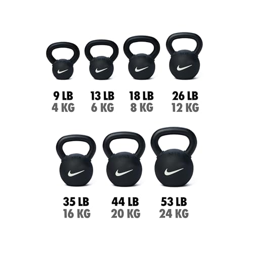 Nike Rubber Coated Kettlebell 26 lbs - Durable Strength Training Equipment