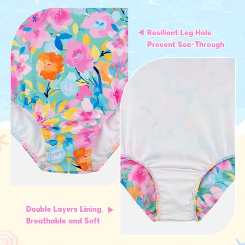 Girls 9-10 Years Pink Floral Crossback One-Piece Swimsuit - Toddler Beach Swimwear