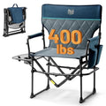 TIMBER RIDGE Navy Heavy Duty Camping Chair 400lbs Portable Directors Seat