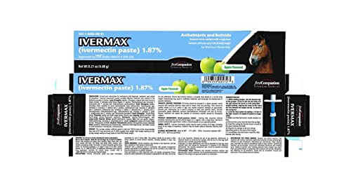 Horse Dewormer Paste 1.87% Ivermectin for Internal Parasite Control - 4 Pack