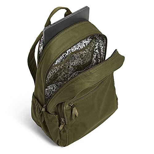 Vera Bradley Women's Cotton Campus Backpack - Climbing Ivy Green, One Size