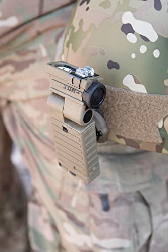 Military Tactical Flashlight with Helmet Mount, 55 Lumens, Weather-Resistant