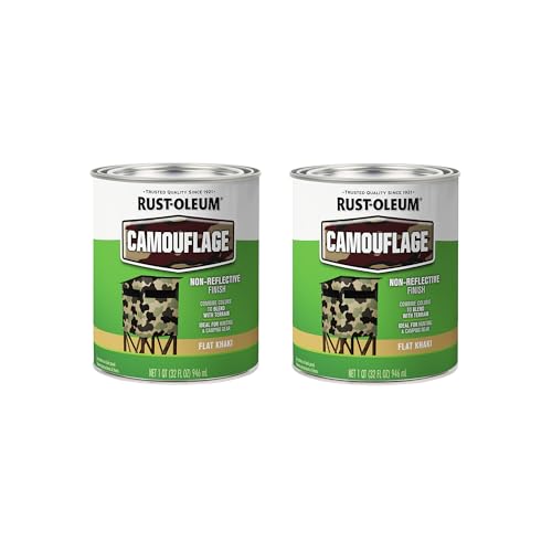 Rust-Oleum Camouflage Flat Khaki Paint - 2 Pack, 32 Fl Oz Each
