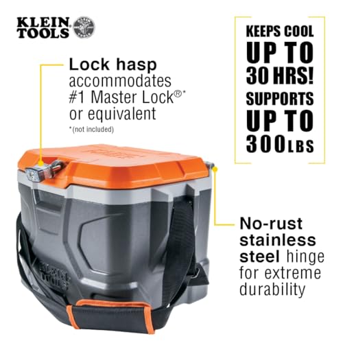 17-Quart Insulated Work Cooler Lunch Box with Seat and 30-Hour Cooling