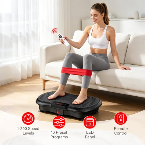 Vibration Plate for Lymphatic Drainage & Weight Loss - Adjustable Speeds