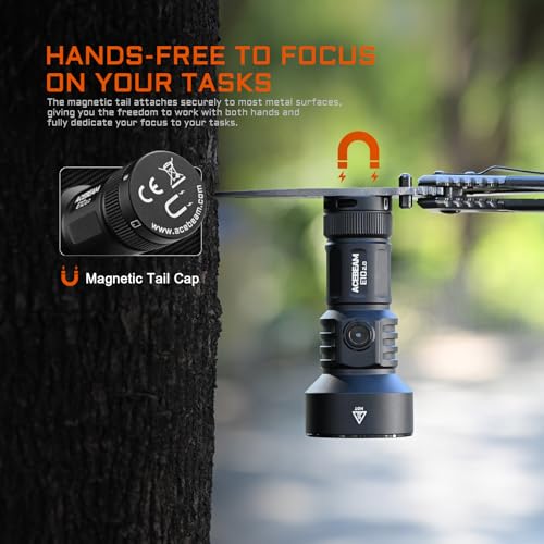 Long-Range Pocket EDC Flashlight 715 Meters with Magnetic Base