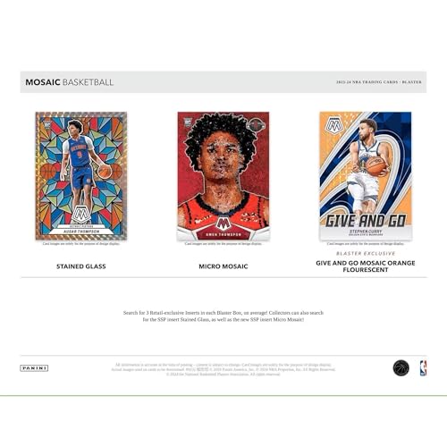 2023-24 Panini Mosaic NBA Basketball Blaster Box – Collectible Card Pack