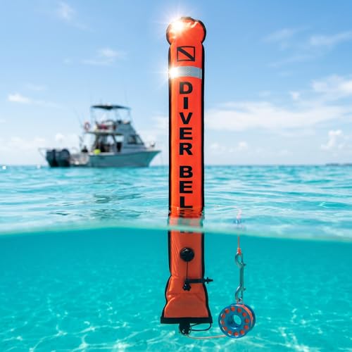 6ft Surface Marker Buoy with 100ft Reel Diver Safety Signaling Equipment